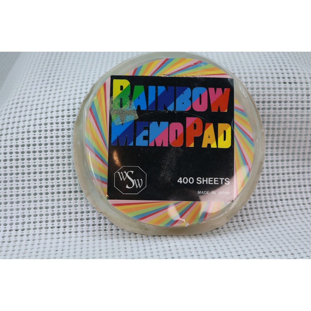 Western States Wholesale Memo Pad OS Rainbow Round 400 Sheets Made In Japan